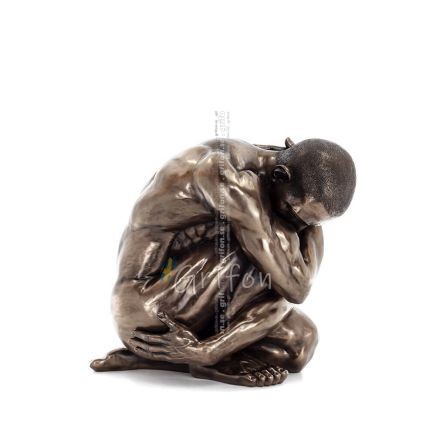 Modern Naken Man 45 cm Veronese brons galvaniserad helkroppsstaty Veronese 1 - grifon.se 