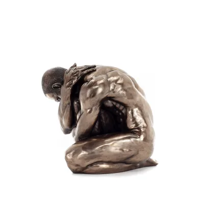Modern Naken Man 45 cm Veronese brons galvaniserad helkroppsstaty Veronese 3 - grifon.se 