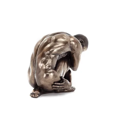 Modern Naken Man 45 cm Veronese brons galvaniserad helkroppsstaty Veronese 5 - grifon.se 