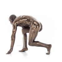 Löpare: Idrottssymbol för olympiska spelen, från skulptur 13,5 cm Veronese brons galvaniserad helkroppsstaty Veronese 3 - grifon