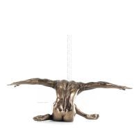 Seated Man with Open Arms 45x15cm Full-body statuette with Bronze Electrolysis by Veronese, Modern Decorative Veronese 4 - grifo