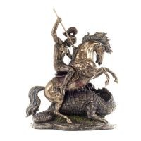 Sankt Göran: beskyddare av armén, soldat 31 cm helkroppstaty med Bronselektrolys Veronese, Kristet Veronese 4 - grifon.se 