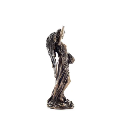 Fortune: The View of Prosperity and Wealth of a City with Wings 29,5 cm Veronese elektrolytisk brons staty för hela kroppen Vero