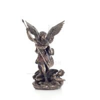 Archangel Michael: Godlike, one of the first lords, with spear 28.5cm Veronese Bronze Electrolysis Statue, Christian Veronese 1 