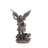 Archangel Michael: Godlike, one of the first lords, with spear 28.5cm Veronese Bronze Electrolysis Statue, Christian Veronese 1 