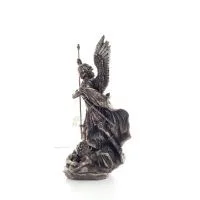 Ärkeängel Michael: Gudliknande, en av de första herrarna, med spjut 28,5 cm Veronese Brons Electrolysis Statue, Christian Verone