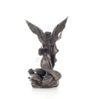 Ärkeängel Michael: Gudliknande, en av de första herrarna, med spjut 28,5 cm Veronese Brons Electrolysis Statue, Christian Verone
