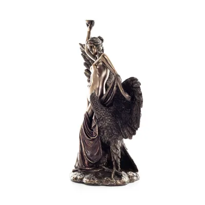 Ibe: The Goddess of Youth and Vitality & his Eagle 30cm Elektrolytisk brons Veronese staty i full längd, antikens Grekland Veron