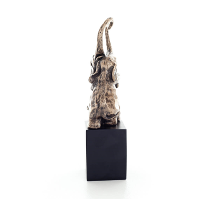 Elephant: symbol of strength, protection, wisdom and good luck, heart 17.5cm Veronese Bronze Electrolysis Full Body Statue Veron
