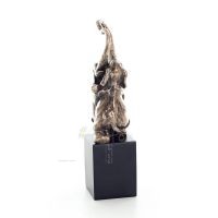 Elephant: symbol of strength, protection, wisdom and good luck, heart 17.5cm Veronese Bronze Electrolysis Full Body Statue Veron