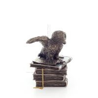 Uggla 12 cm smyckeskrin, smyckeskrin, boxliknande väska för förvaring, Veronese brons galvaniserad helkroppsstaty Veronese 4 - g