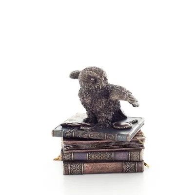 Owl 12cm Jewelry Box, Jewelry Box, Box-like Case for Storage, Veronese Bronze Electroplating Full Body Statue Veronese 5 - grifo
