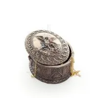 Jewelry box, jewelry box, The Deposition of Christ from the cross 13x12.5cm with Veronese bronze electrolysis, Christian Verones