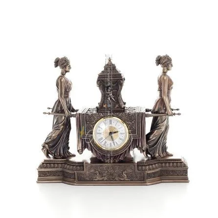 Clock women carrying an urn 30x36cm Veronese bronze electrolysis, Decorative Veronese 1 - grifon.se 