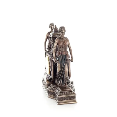 Clock women carrying an urn 30x36cm Veronese bronze electrolysis, Decorative Veronese 2 - grifon.se 
