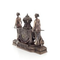 Clock women carrying an urn 30x36cm Veronese bronze electrolysis, Decorative Veronese 4 - grifon.se 