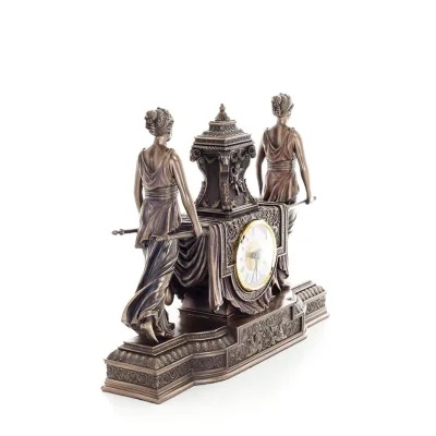 Clock women carrying an urn 30x36cm Veronese bronze electrolysis, Decorative Veronese 5 - grifon.se 