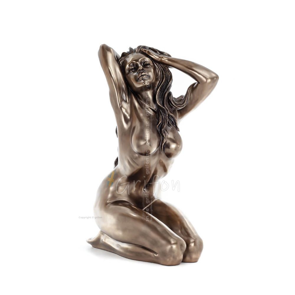 Modern naken kvinnlig 66 cm helkroppsstaty Veronese bronselektrolys Veronese 1 - grifon.se 