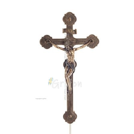 Crucifixion of Jesus Christ 50.5x27cm Veronese Bronze Electrolysis Full Body Statue Veronese 1 - grifon.se
