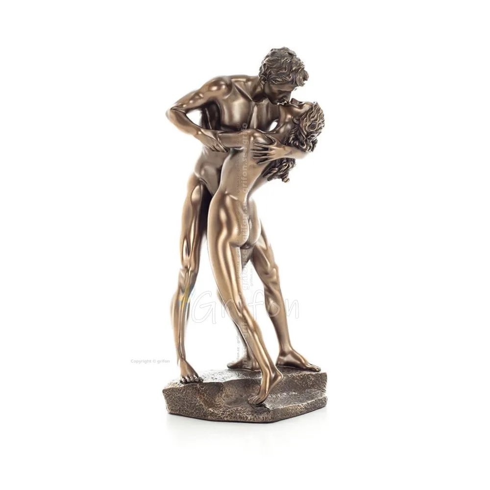 Kyssande par älskade passionerade 29 cm Veronese brons galvanisering helkroppsstaty Modern dekorativ Veronese 1 - grifon.se 