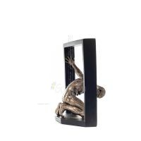 Άνδρας γονατιστός σε κορνίζα 20,5εκ Ολόσωμο αγαλματίδιο με Ηλεκτρόλυση μπρούτζου Veronese, Μοντέρνο Διακοσμητικό Βερονέζ 5 - gri