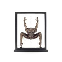 Man exercising within a frame 27cm Full-body statuette with Bronze Electrolysis by Veronese, Modern Decorative Veronese 1 - grif