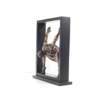 Man exercising within a frame 27cm Full-body statuette with Bronze Electrolysis by Veronese, Modern Decorative Veronese 2 - grif