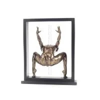 Man exercising within a frame 27cm Full-body statuette with Bronze Electrolysis by Veronese, Modern Decorative Veronese 4 - grif