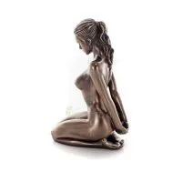 Seated Woman With Hands Back 15cm Veronese Bronze Electroplating Full Body Statue Modern Decorative Veronese 3 - grifon.se 