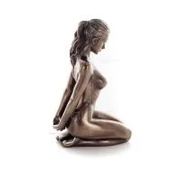 Seated Woman With Hands Back 15cm Veronese Bronze Electroplating Full Body Statue Modern Decorative Veronese 5 - grifon.se 