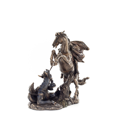 Saint George: protector of the Army, soldier 21.5cm Full-body statue with Bronze Electrolysis Veronese, Christian Veronese 3 - g