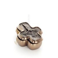 Σταυρός 13,5εκ Κοσμηματοθήκη, Μπιζουτιέρα, θήκη σαν κουτί για φύλαξη, Ολόσωμο άγαλμα με Ηλεκτρόλυση μπρούτζου Veronese Βερονέζ 3