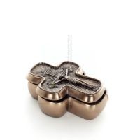 Σταυρός 13,5εκ Κοσμηματοθήκη, Μπιζουτιέρα, θήκη σαν κουτί για φύλαξη, Ολόσωμο άγαλμα με Ηλεκτρόλυση μπρούτζου Veronese Βερονέζ 5