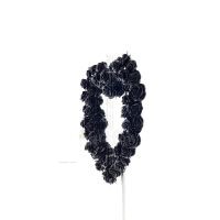 Heart shape mirror with roses black 39x37cm Veronese Bronze Electrolysis Full Body Statue Veronese 4 - grifon.se 