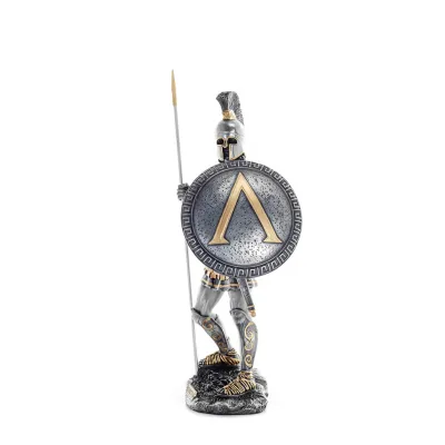 Spartan Warrior 36cm AS Half Gold Veronese Bronze Electroplating Full Body Statue, Ancient Greece Veronese 2 - grifon.se 