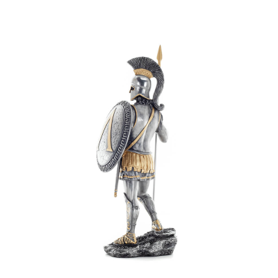 Spartan Warrior 36cm AS Half Gold Veronese Bronze Electroplating Full Body Statue, Ancient Greece Veronese 3 - grifon.se 