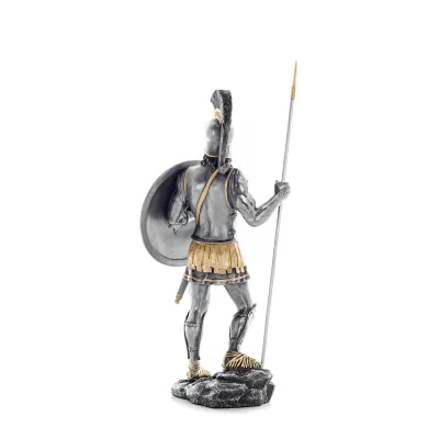 Spartan Warrior 36cm AS Half Gold Veronese Bronze Electroplating Full Body Statue, Ancient Greece Veronese 4 - grifon.se 