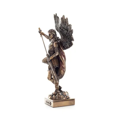 Ärkeängeln Michael: Gudliknande, en av de första herrarna 34,5 cm Veronese Bronze Electrolysis Helkroppsstaty, Christian Verones