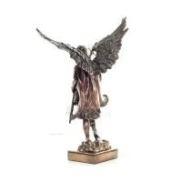 Ärkeängeln Michael: Gudliknande, en av de första herrarna 34,5 cm Veronese Bronze Electrolysis Helkroppsstaty, Christian Verones