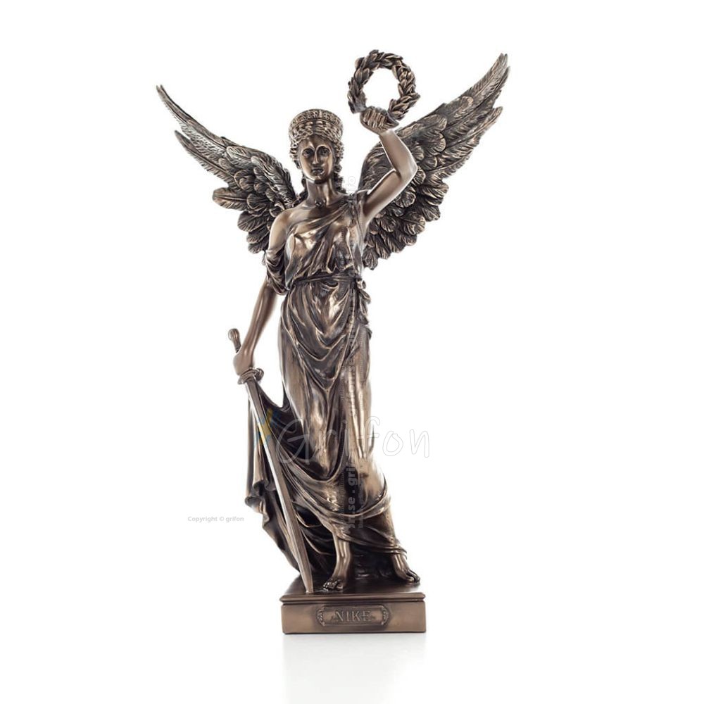 Victory: The Goddess Who Personified Victory, With Sword & Wreath 35,5 cm Veronese elektrolytisk brons helkroppsstaty Veronese 1 Victory: The Goddess Who Personified Victory, With Sword & Wreath 35,5 cm Veronese elektrolytisk brons helkroppsstaty Veronese 1