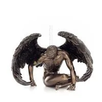 Sorrowful Angel 20x14cm Veronese Bronze Electroplating Full Body Statue, Modern Decorative Veronese 1 - grifon.se 