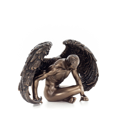 Sorrowful Angel 20x14cm Veronese Bronze Electroplating Full Body Statue, Modern Decorative Veronese 6 - grifon.se 