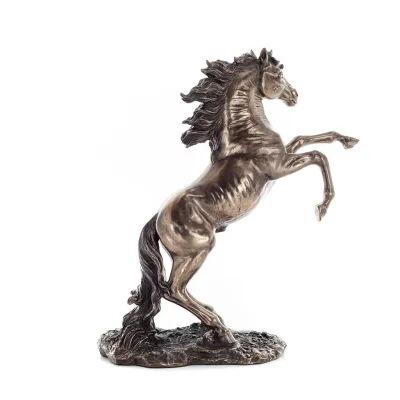 Horse or Equine, a horse that prances 28.9 cm. Full-body statuette with bronze electroplating Veronese Veronese 3 - grifon.se 