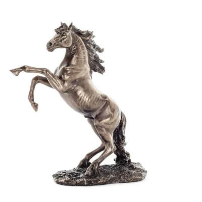 Häst eller Equine, en häst som dansar 28,9 cm. Helkroppsstatyett med brons elektroplätering Veronese Veronese 5 - grifon.se 