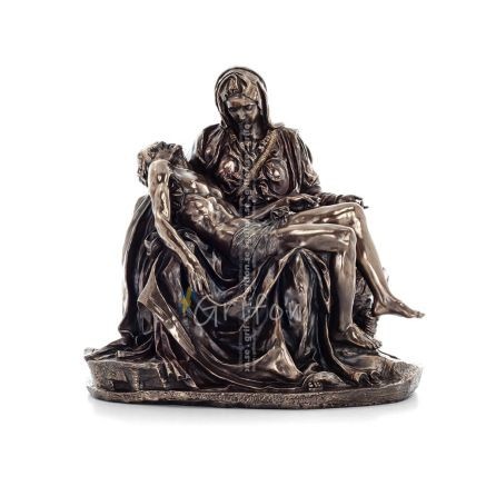 Pieta, Michelangelos The Deposition of Christ 44cm med Veronese Bronze Electrolysis, Christian, Bordsskiva Helkropp Veronese 1 -