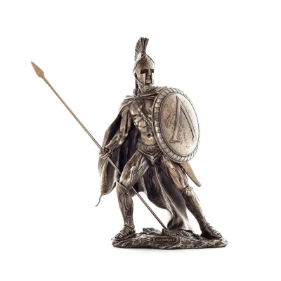 Leonidas: King of Sparta with Spear 33k fullängd Veronese brons elektrolytisk staty, antikens Grekland Veronese 1 - grifon.se 
