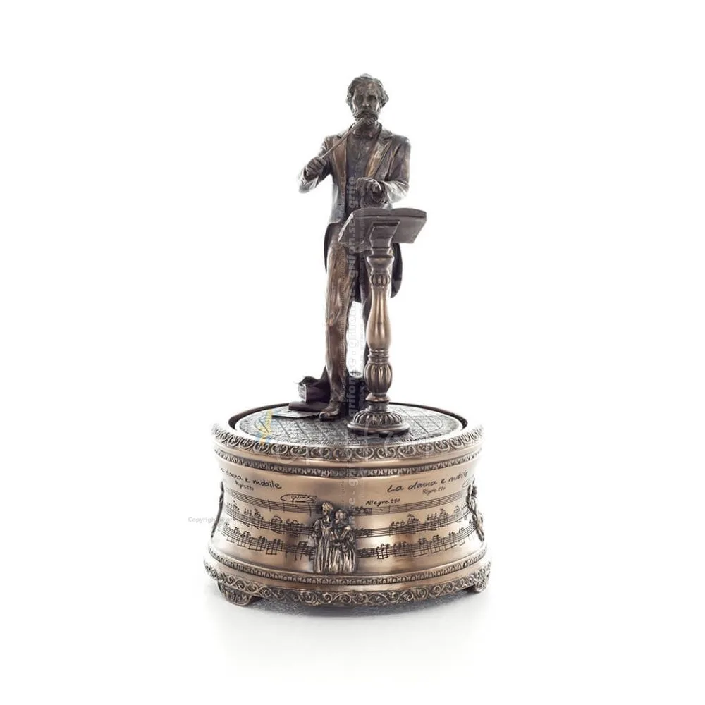 Giuseppe Fortunino Francesco Verdi: Italian Music Composer 20cm Veronese Electrolytic Bronze Full Body Statue Veronese 1 - grifo