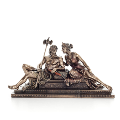 Zeus or Zeus and Hera 19x31cm Full body statue with Electrolytic bronze Veronese, ancient Greece Veronese 1 - grifon.se 