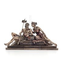 Zeus or Zeus and Hera 19x31cm Full body statue with Electrolytic bronze Veronese, ancient Greece Veronese 1 - grifon.se 