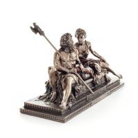 Zeus eller Zeus och Hera 19x31cm helkroppsstaty med elektrolytisk brons Veronese, antikens Grekland Veronese 5 - grifon.se 